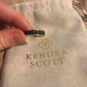 Kendra Scott Black stone Jack band ring